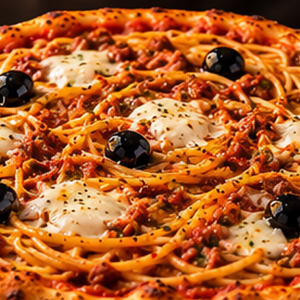 Spaghetti Pizza